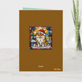 Schattige Pommerse Kerstboom Kaart (Achterkant)