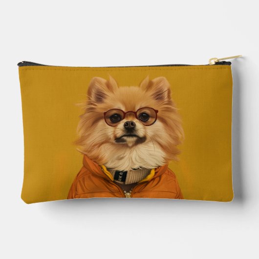 Schattige Pommerse make-uptas Etui (Achterkant)