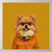 Schattige Pommerse print (Voorkant)