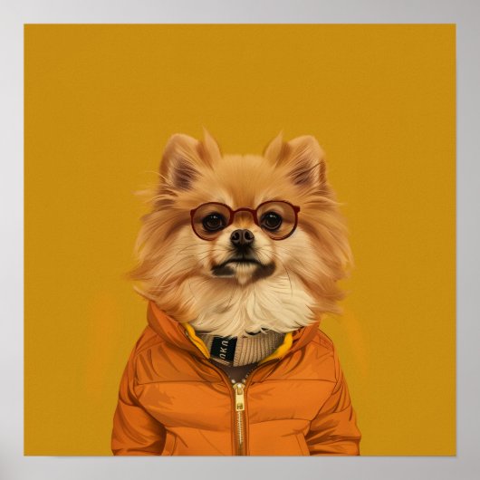 Schattige Pommerse print (Voorkant)