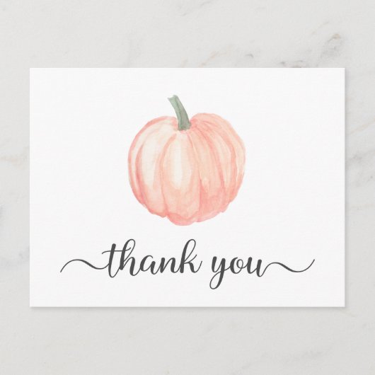 Schattige pompoen Baby shower dank u Briefkaart (Voorkant)