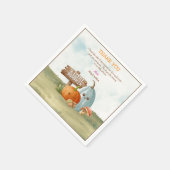Schattige Pompoen Baby shower Dank u kaarten Servet (Hoek)