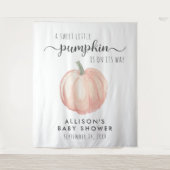 Schattige pompoen Baby shower welkom Wandkleed (Voorkant)