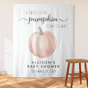 Schattige pompoen Baby shower welkom Wandkleed