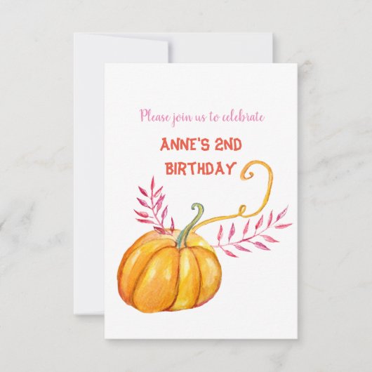 Schattige Pompoen Baby Verjaardag  Kaart (Voorkant)