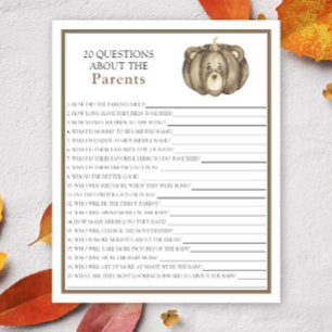 Schattige pompoen beer - spelletjes over de ouders