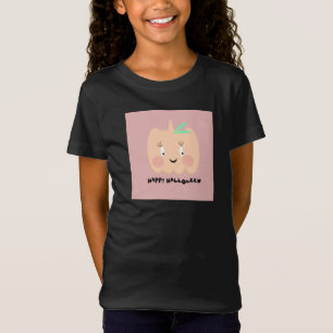 Schattige Pompoen Blozende Lettering Gelukkig Hall T-shirt