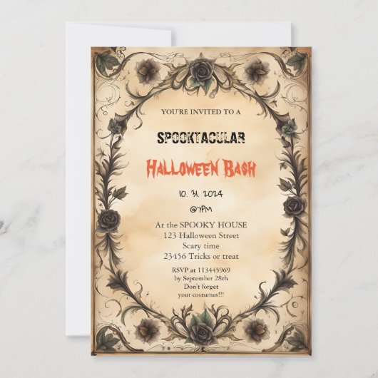 Schattige pompoen Boo Halloween-feest Kaart (Voorkant)