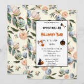 Schattige pompoen Boo Halloween-feest roze Kaart (Voorkant / Achterkant)