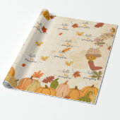 Schattige Pompoen Cadeaupapier (Uitgerold)