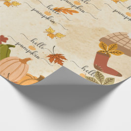 Schattige Pompoen Cadeaupapier