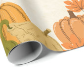 Schattige Pompoen Cadeaupapier (Rol Hoek)