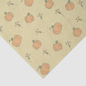 Schattige Pompoen en Herfst Foliage Pattern Tissuepapier (Detail)