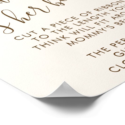 Schattige pompoen eucalyptus Baby shower buik spel Poster (Hoek)