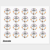 Schattige Pompoen Geest & Vleermuis Halloween Ronde Sticker (Vel)
