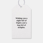 Schattige Pompoen Gelukkig Halloween Cadeaulabel (Achterkant)