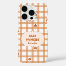 Schattige Pompoen Gingham Baby Prinses