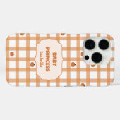 Schattige Pompoen Gingham Baby Prinses Case-Mate iPhone Case (Achterkant (horizontaal))