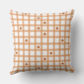 Schattige Pompoen Gingham Baby Prinses Kussen (Achterkant)