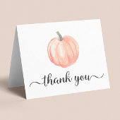 Schattige pompoen Herfst Baby shower Bedankkaart