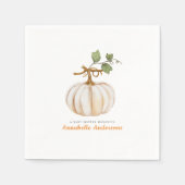 Schattige pompoen Herfst Baby shower Servet (Voorkant)