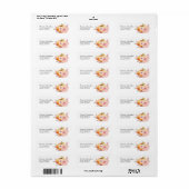 Schattige Pompoen Herfst Babyborrel Etiket (Full Sheet)