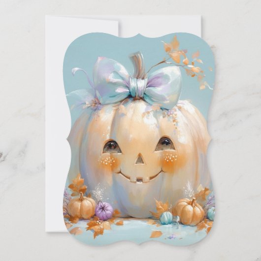 Schattige pompoen Jackolantern Halloween Baby show Kaart (Achterkant)