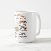 Schattige pompoen kruiden latte recept koffiemok (Voorkant rechts)