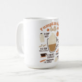 Schattige pompoen kruiden latte recept koffiemok (Voorkant links)
