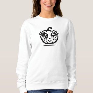Schattige pompoen met wimpers 🎃T-shirt Trui