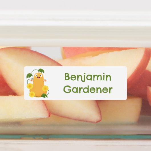 Schattige pompoen pompoen tekening gepersonaliseer labels (Aangebracht)