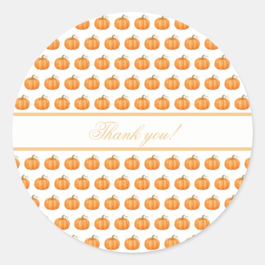 Schattige Pompoen Ronde Sticker (Voorkant)