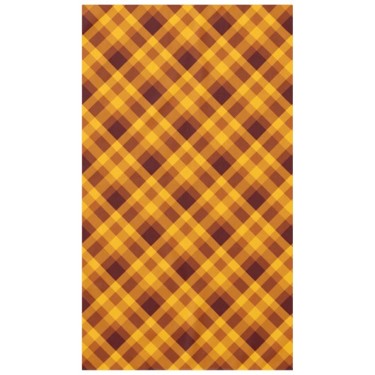 Schattige pompoen Sinaasappel geruite grote tafelk Tafelkleed (Voorkant)