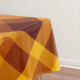 Schattige pompoen Sinaasappel geruite grote tafelk Tafelkleed