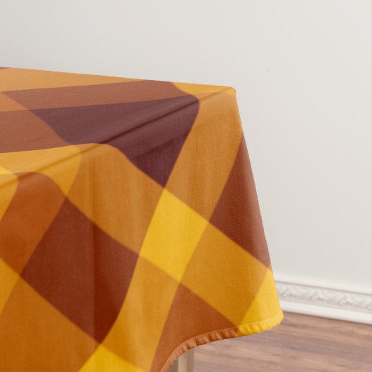 Schattige pompoen Sinaasappel geruite grote tafelk Tafelkleed (Voorbeeld)