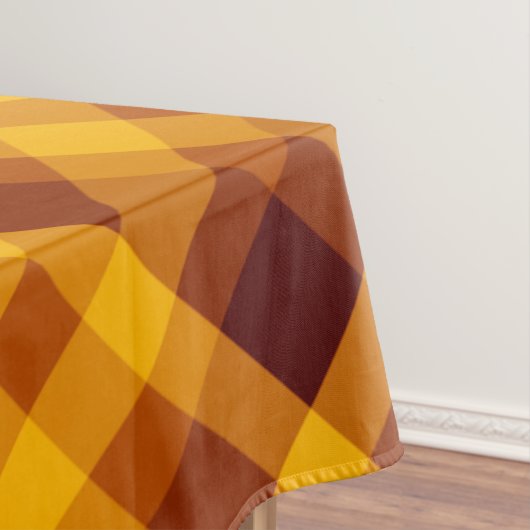 Schattige pompoen Sinaasappel geruite kleine tafel Tafelkleed (Voorbeeld)