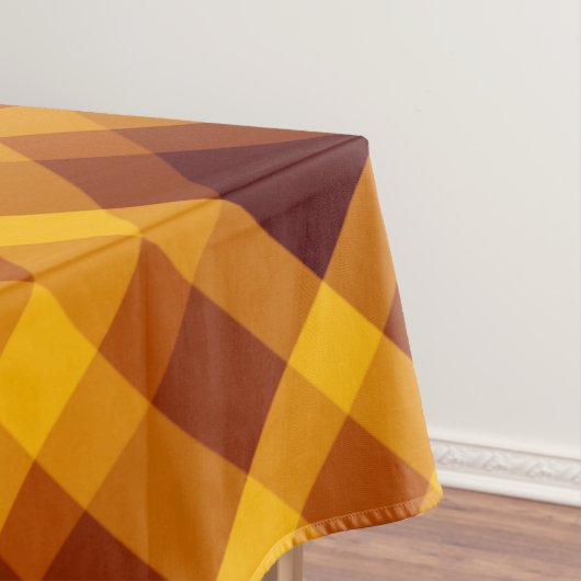 Schattige pompoen Sinaasappel geruite medium tafel Tafelkleed (Voorbeeld)