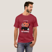 Schattige pompoen spell chef-kok Halloween T-shirt (Voorkant volledig)