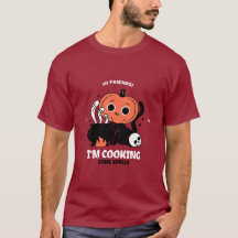 Schattige pompoen spell chef-kok Halloween T-shirt