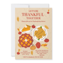 Schattige Pompoen Thanksgiving-diner