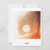 Schattige Pompoen Vleermuis Halloween Feestdagenkaart (Achterkant)