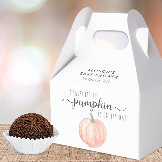 Schattige pompoen Waterverf Baby shower dank u Bedankdoosjes