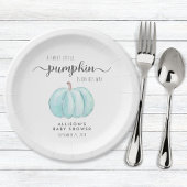 Schattige pompoen Waterverf jongen Baby shower Papieren Bordje