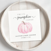 Schattige pompoen Waterverf meisje Baby shower Servet