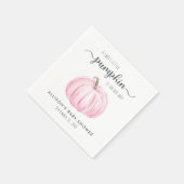 Schattige pompoen Waterverf meisje Baby shower Servet (Hoek)