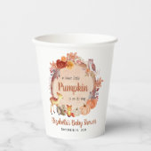 Schattige pompoen Woodland Animals Baby shower Papieren Bekers (Voorkant)