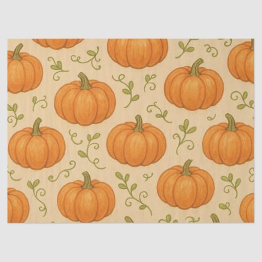 Schattige pompoenpapier - Halloween Gift Wrappin Tissuepapier (Voorkant)