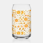 Schattige pompoenpatroon | Thanksgiving Blikvorm Glas (Links)