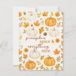 Schattige pompoenpatroon | Thanksgiving Briefkaart