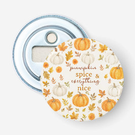 Schattige pompoenpatroon | Thanksgiving Button Flesopener
